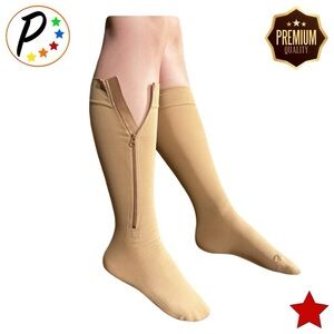 Presadee Premium Zipper Compression Socks 20-30 mmHg Closed Toe S/M New